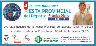 INVITACION ESPECIAL PRESENTACION FIESTA PROVINCIAL 2007